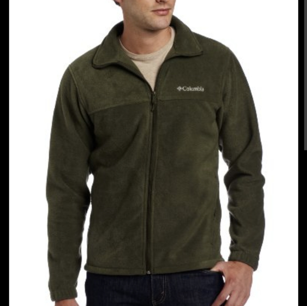 Nearly New Columbia Men's Fleece Jacket Moss Green Size Large